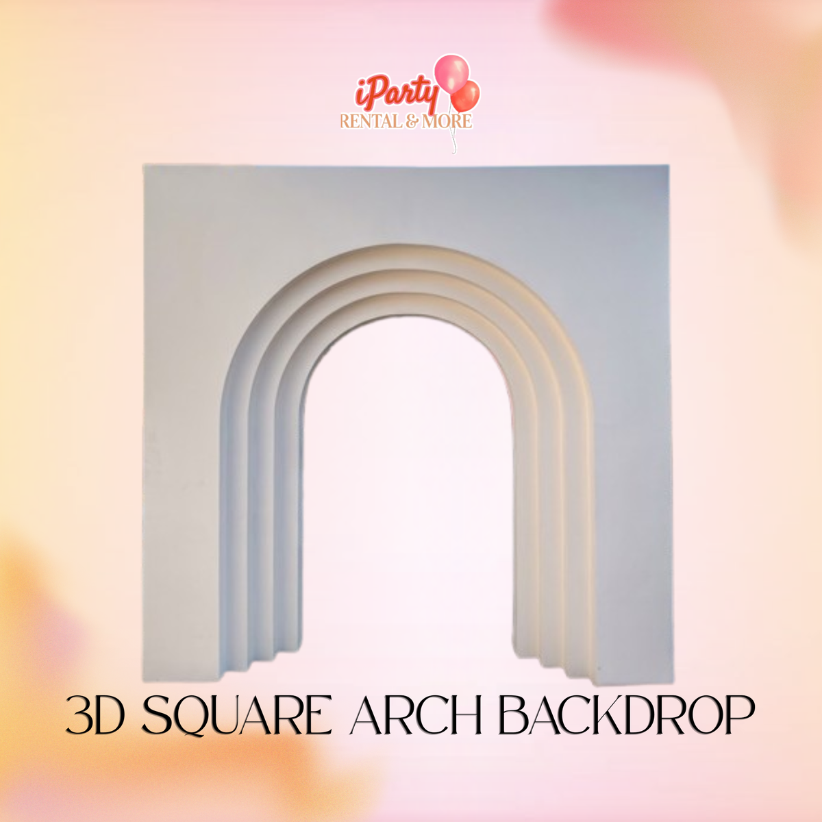 3D Square Arch Backdrop